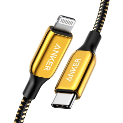 Anker A8843HB1 PowerLine+ III USB-C Cable With Lightning 6ft - Gold