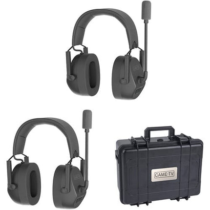CAME-TV Kuminik8 Full-Duplex Wireless DECT Intercom System With 2 Dual-Ear Headsets