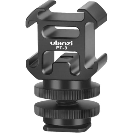 Ulanzi Aluminium Camera Hot Shoe Mount Adapter Video Accessory Triple Cold Shoe Bracket