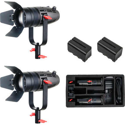 CAME-TV Boltzen B-30S Focusable 30W Fresnel Bi-Color LED Two-Light Kit with Batteries