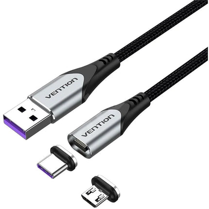 Vention 2-in-1 USB 2.0 5A Magnetic Charging Cable