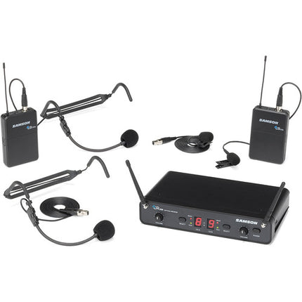 Samson Concert 288 Presentation Dual-Channel Wireless Microphone System With 2 Headset Mics And 2 Lav Mics (H: 470 to 518 MHz)