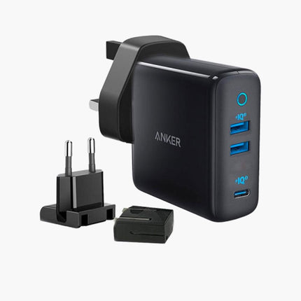 Anker A2033H11 PowerPort III 3-Ports 65W Wall Charger Three Plug Version - Black