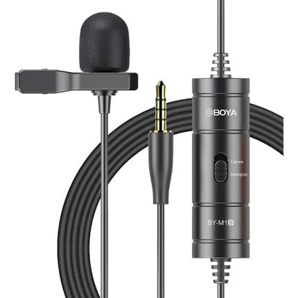 BOYA BY-M1S Professional Lavalier Lapel Microphone Omnidirectional Condenser Mic