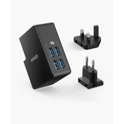 Anker A2042L11 PowerPort 4 Lite EU-ES-FR-ES + UK plug - Black