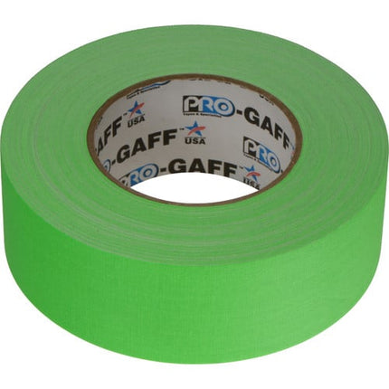 ProTapes Pro Gaffer Tape (2inch x 50 yd- Fluorescent Green)
