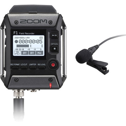 Zoom F1-LP 2-Input - 2-Track Portable Field Recorder with Lavalier Microphone