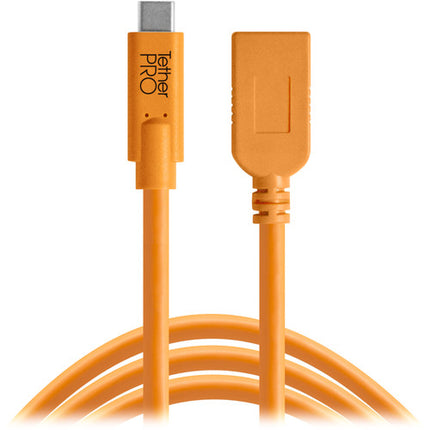 Tether Tools TetherPro USB Type-C to USB Type-A Extension Cable (4.5m- Orange)