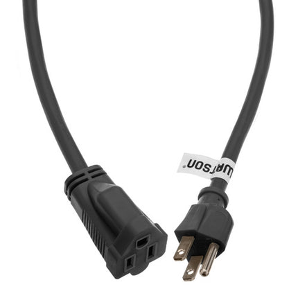 Watson AC Power Extension Cord (16 AWG- Black- 45cm)