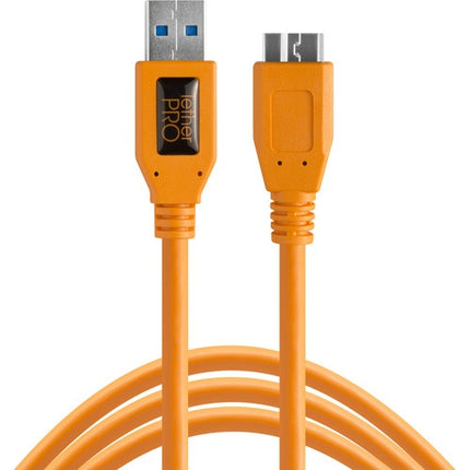 Tether Tools TetherPro USB 3.0 Male Type-A to USB 3.0 Micro-B Cable (15 Orange)