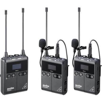 Godox WMicS1 Kit 2 Two-Person Camera-Mount Wireless Omni Lavalier Microphone