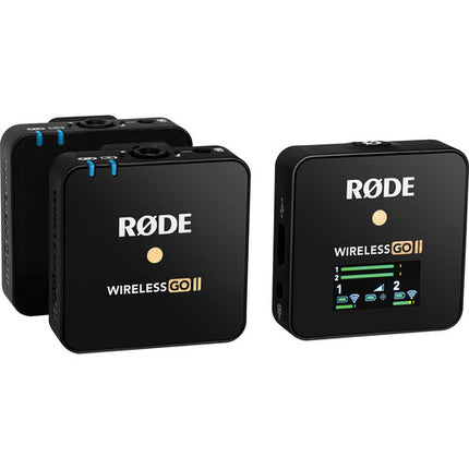 Rode Wireless GO II 2-Person Compact Digital Wireless Microphone System-Recorder (2.4 GHz- Black)