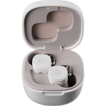 Audio-Technica Consumer ATH-SQ1TW True Wireless In-Ear Headphones (Popcorn White)
