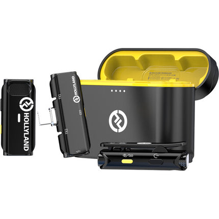 Hollyland LARK C1 DUO 2-Person Wireless Microphone System (Black- 2.4 GHz)