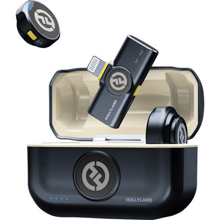 Hollyland LARK M2 DUO 2-Person Wireless Microphone System with Lightning Connector (2.4 GHz- Shine Charcoal)