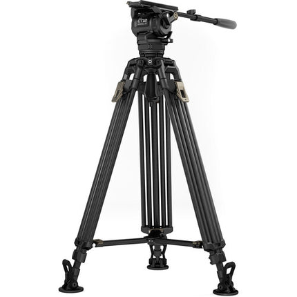 Tilta CT12 75mm Cine Fluid Head With 2-Stage One-Touch Carbon Fiber Tripod System -26.5 lb (Space Gray)