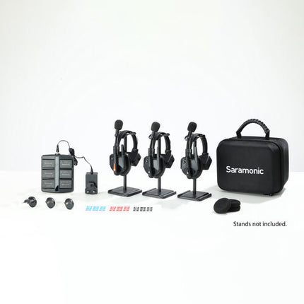 Saramonic WiTalk9-3S 3-Person Full-Duplex Wireless Intercom System with Single-Ear Headsets