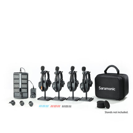 Saramonic WiTalk9-4S 4-Person Full-Duplex Wireless Intercom System with Single-Ear Headsets