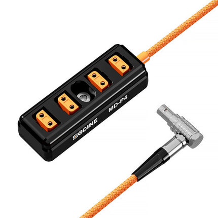 ZGCINE LM-P4 LEMO 2-Pin Male to 4-Port D-Tap Splitter Adapter-23.6