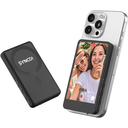 Synco XView M4 Selfie Monitor Screen for Phone Vlogging Black