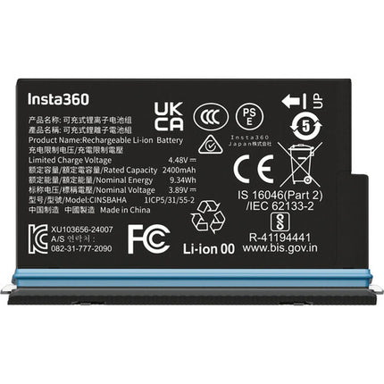 Insta360 Rechargeable Battery for X5 Camera (2400mAh)