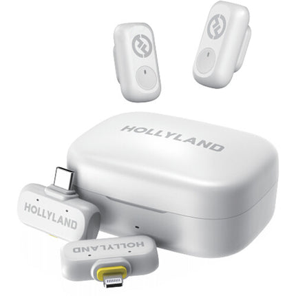 Hollyland LARK A1 Duo 2-Person Wireless Microphone System Combo White