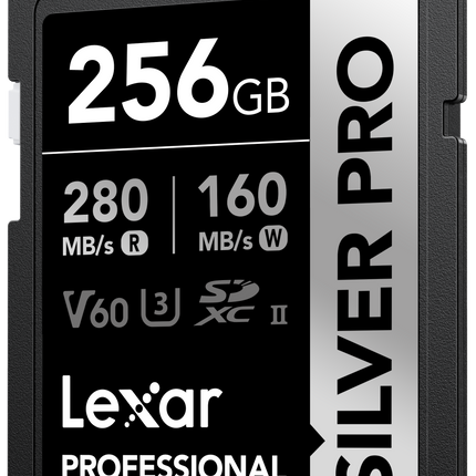 Lexar Professional SILVER PRO 256GB SDXC UHS-II Memory Card 280MBs