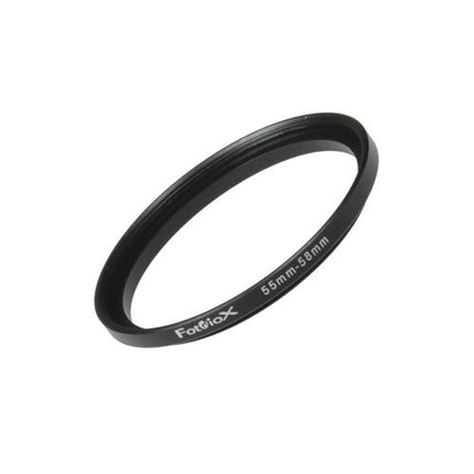 Fotodiox Metal Step Up Ring Filter Adapter- Anodized Black Aluminum 55mm-58mm- 55-58 mm
