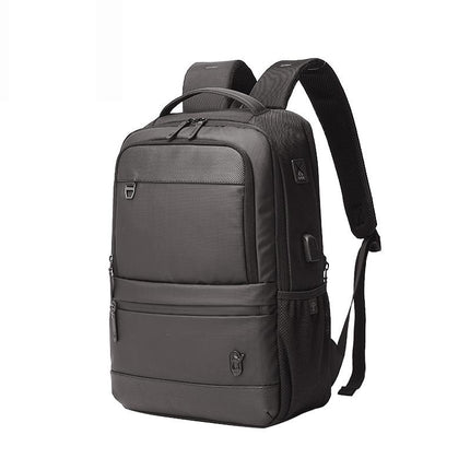 RAHALA 402 15.6-Inch Laptop Travel Waterproof Multi-Function Backpack With USB-Port  - Grey