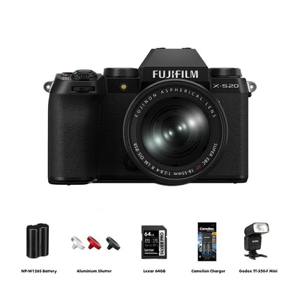 FUJIFILM X-S20 Mirrorless Camera (Black) (With FREE Gifts)