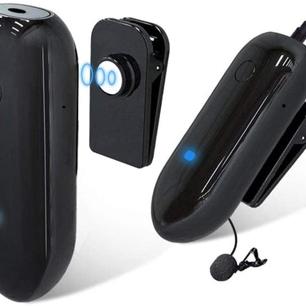 LENSGO Wireless Lavalier Microphone System- UHF Compact Wireless Lapel Lav Mic with 1 Transmitter and 1 Receiver