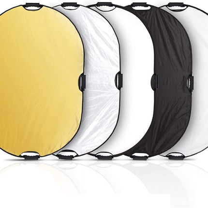 Reflector 5in1 120×80 Black Silver White Gold and diffuser