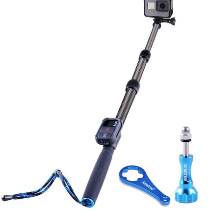 Smatree SmaPole S2C Carbon Fiber Extendable Pole +WiFi Remote Controller Housing for GoPro Hero 4