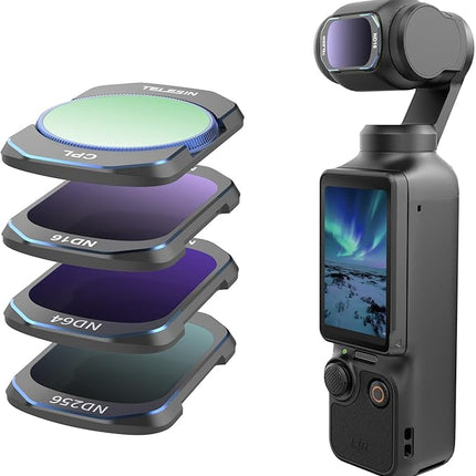 TELESIN CPL and ND16 64 256 Filter Set for DJI Pocket 3