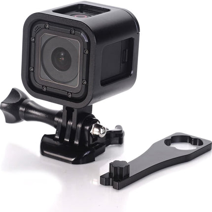 Nechkitter Aluminum Frame Mount for GoPro Hero 5 Session 4 Session Hero Session- CNC Aluminum Alloy Solid Protective Case with Wrench -Black