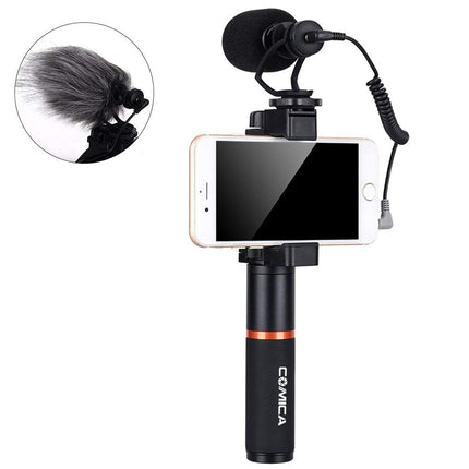 Comica Audio CVM-VM10-K1 Camera-Mount Shotgun Microphone with Grip Handle for Smartphones