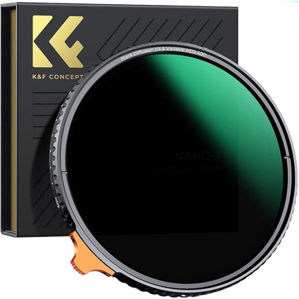 K&F Concept Black Diffusion Mist 1/4 Effect and Variable ND2-400 Lens Filter