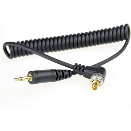 DSLRKIT 2.5mm to Male Flash PC Sync Cable Cord with Screw Lock