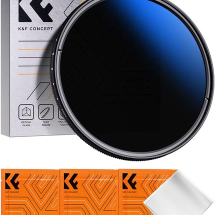 K&F Concept 49mm Variable ND Lens Filter ND2-ND400 (1-9 Stops) 18 Multi-Layer Coatings Adjustable Neutral Density Ultra Slim Lens Filter (K-Series)