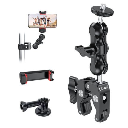 Generic Multi-function Super Camera Clamp with 360 Double Ball Head