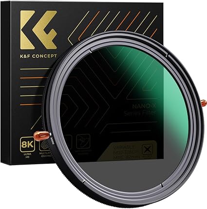 K&F Concept 82mm Variable Fader ND2-ND32 ND Filter and CPL Circular Polarizing Filter