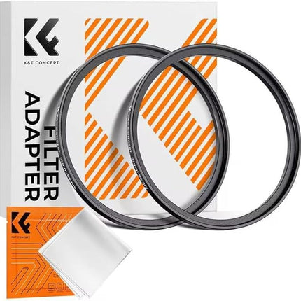 K&F 67-82mm Step Up Ring Aviation-grade Aluminum Filter Adapter Ring 2-pack