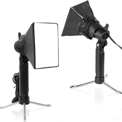 Meking Mini Softbox Photography Lighting Kit- 4x4.8in Continuous Lighting