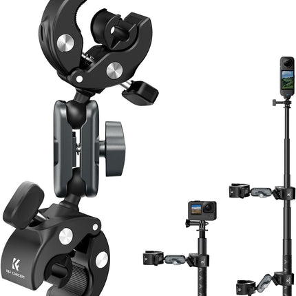 K&F Concept Dual Super Clamp 360 Ball Head Handlebar Mount
