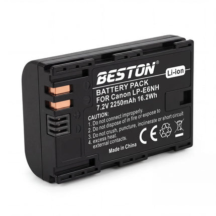 BESTON LP-E6NH Rechargeable Lithium-Ion Battery 2250mAh for Canon Cameras