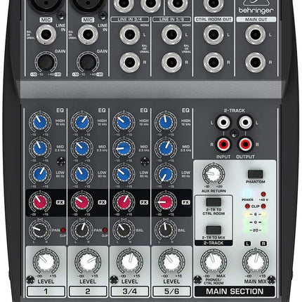 Behringer Xenyx 802 Premium 8-Input 2-Bus Mixer with Xenyx Mic Preamps and British EQs