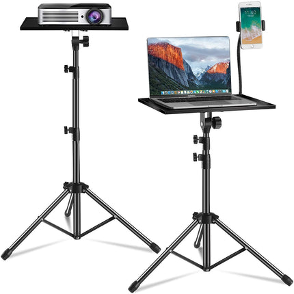 Laptop Tripod- Laptop Floor Stand with Gooseneck Phone Holder