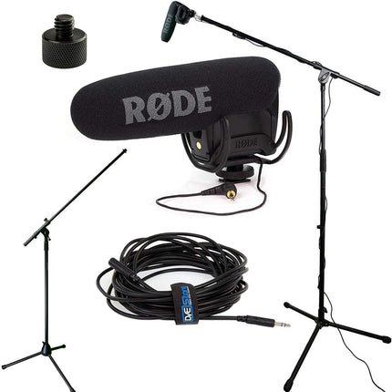 RODE VideoMic Pro R Studio Boom Kit - VMPR- Boom Stand- Adapter- and 7.6m Cable