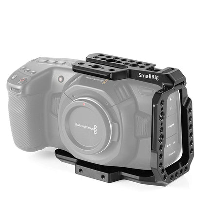 SMALLRIG BMPCC 4K Half Cage - Half Cage with Anti-Twist Mechanism and Built-in NATO Rails - 2254