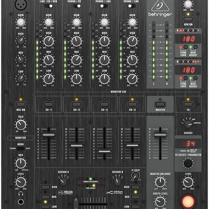 Behringer Pro Mixer DJX900USB Professional 5-Channel DJ Mixer-Black